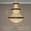Modern Black Iron Crystal Chandelier For Foyer Staircase Luxurious Design Ceiling Light Fixture-Momo Lighting