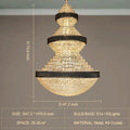 Modern Black Iron Crystal Chandelier For Foyer Staircase Luxurious Design Ceiling Light Fixture-Momo Lighting