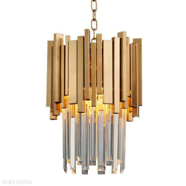 Modern Cream Crystal Pendant Chandelier-Momo Lighting