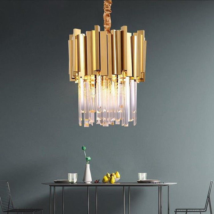 Modern Cream Crystal Pendant Chandelier-Momo Lighting