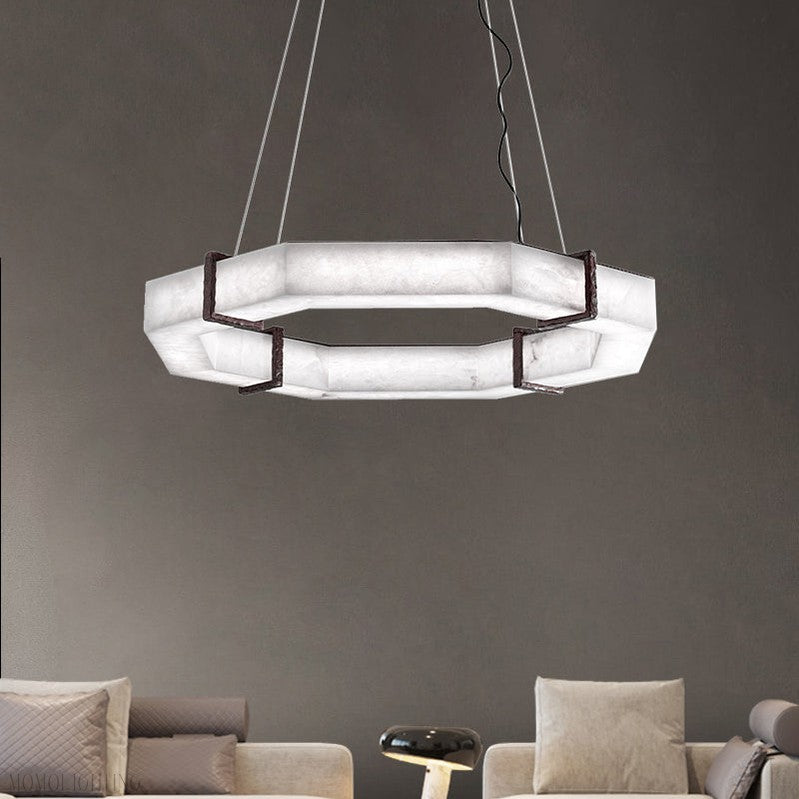 Modern Creative Retro Alabaster Chandelier-Momo Lighting