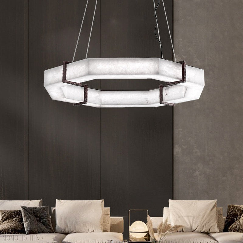 Modern Creative Retro Alabaster Chandelier-Momo Lighting
