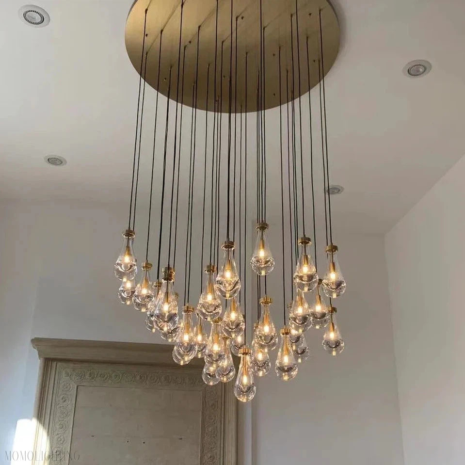 Modern Floating Raindrop Chandelier for Living Room/Staircase/Foyer-Momo Lighting