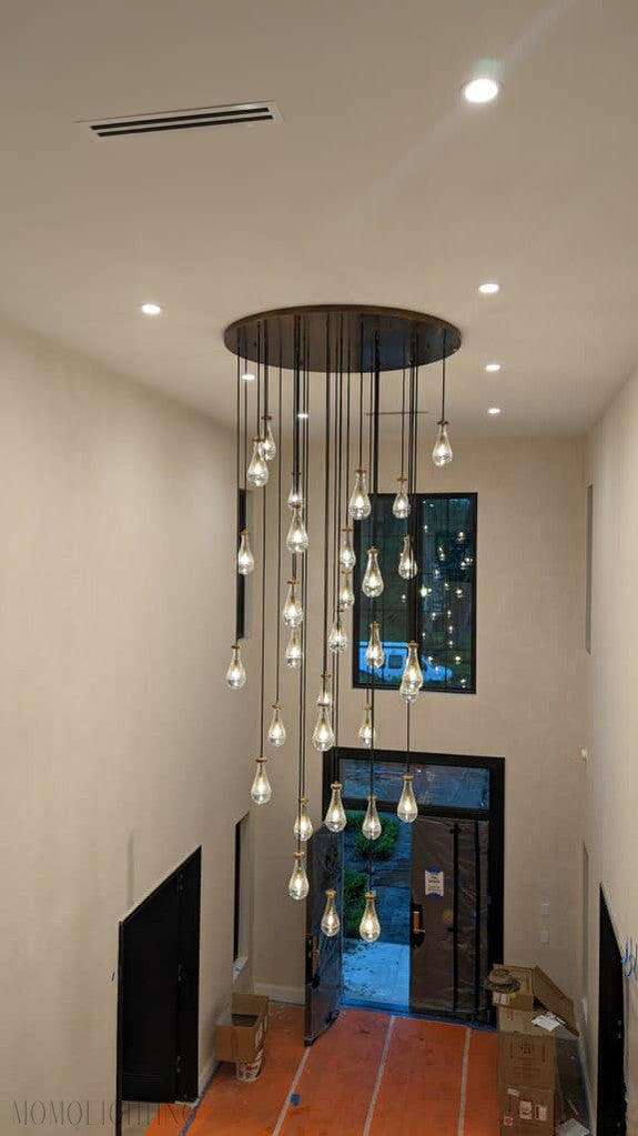 Modern Floating Raindrop Chandelier for Living Room/Staircase/Foyer-Momo Lighting