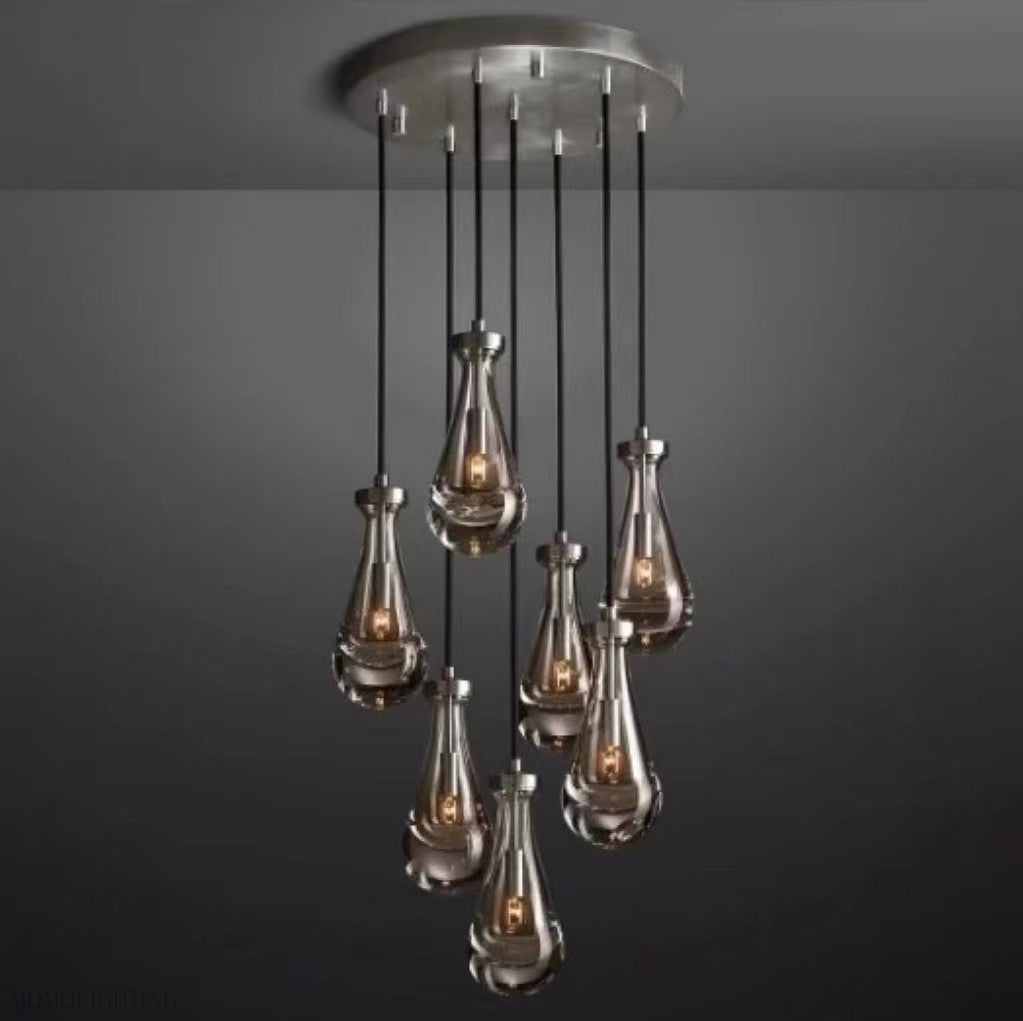 Modern Floating Raindrop Chandelier for Living Room/Staircase/Foyer-Momo Lighting
