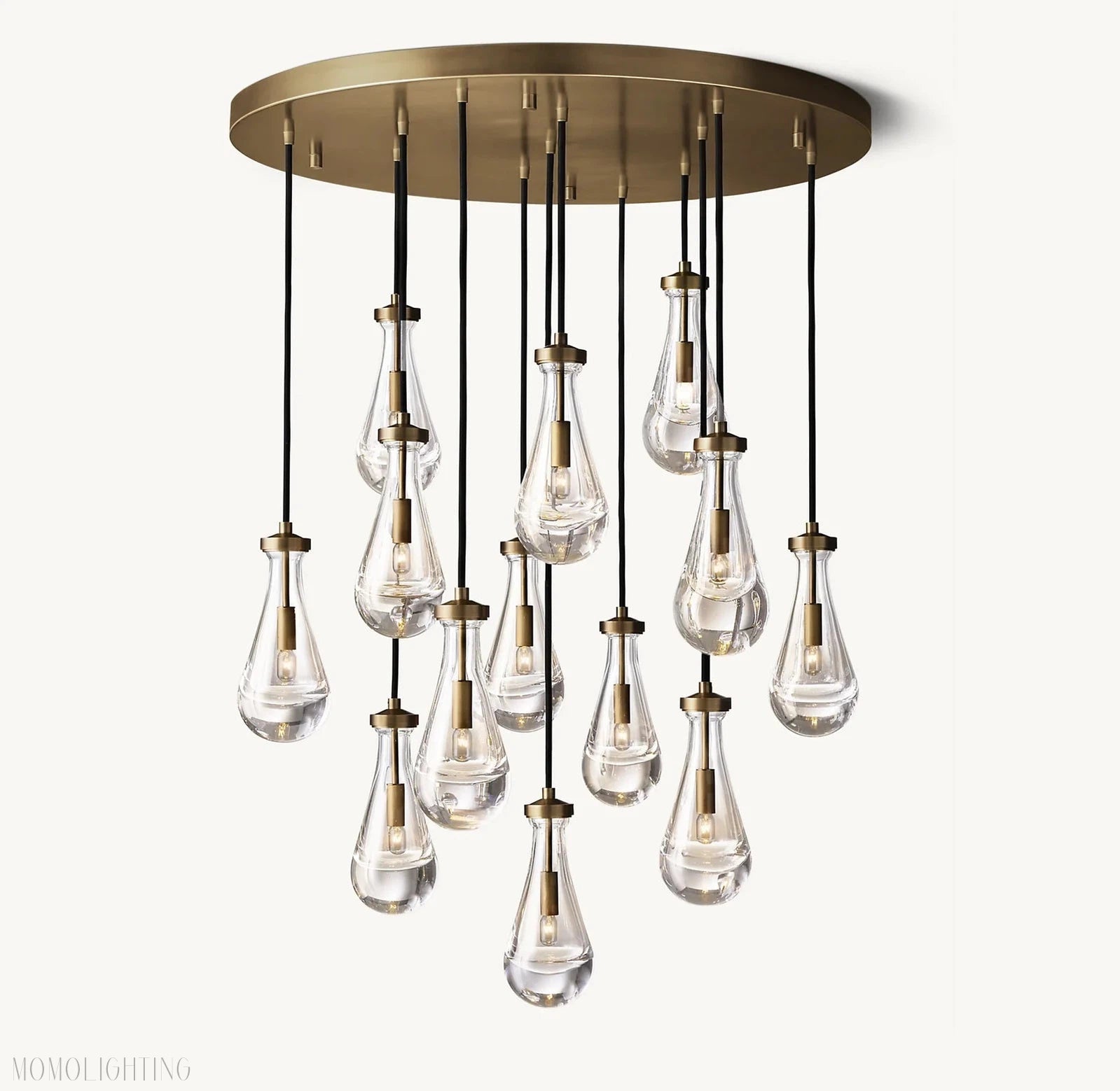 Modern Floating Raindrop Chandelier for Living Room/Staircase/Foyer-Momo Lighting