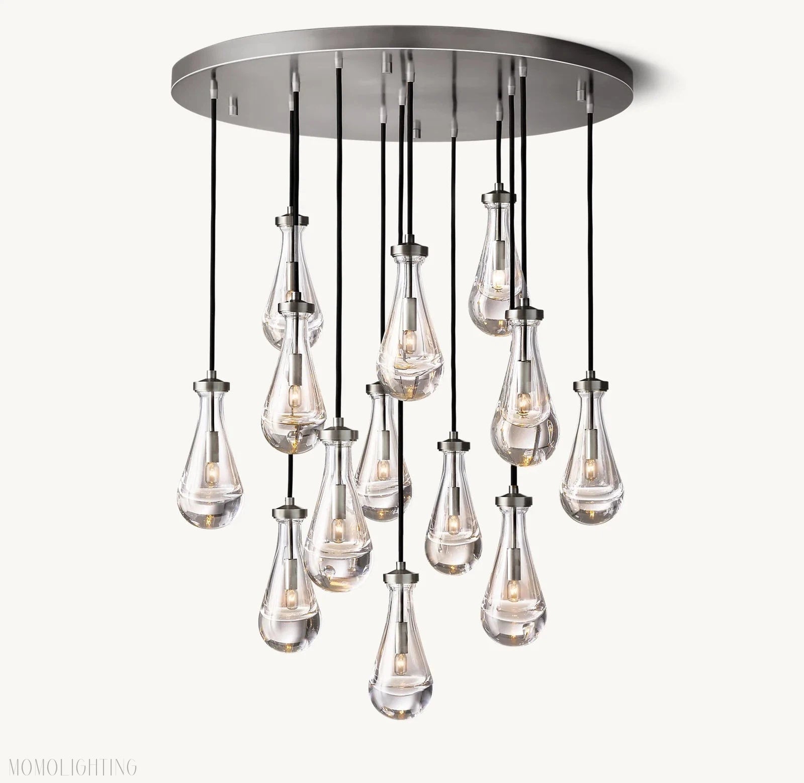 Modern Floating Raindrop Chandelier for Living Room/Staircase/Foyer-Momo Lighting