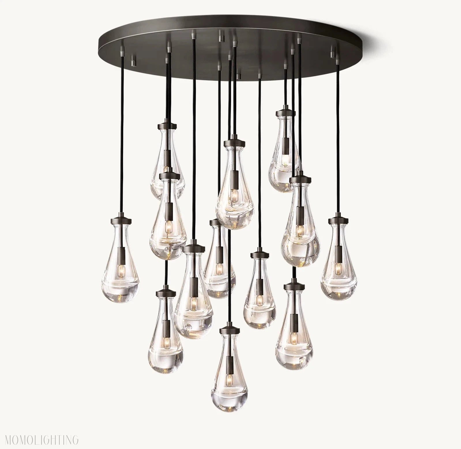 Modern Floating Raindrop Chandelier for Living Room/Staircase/Foyer-Momo Lighting