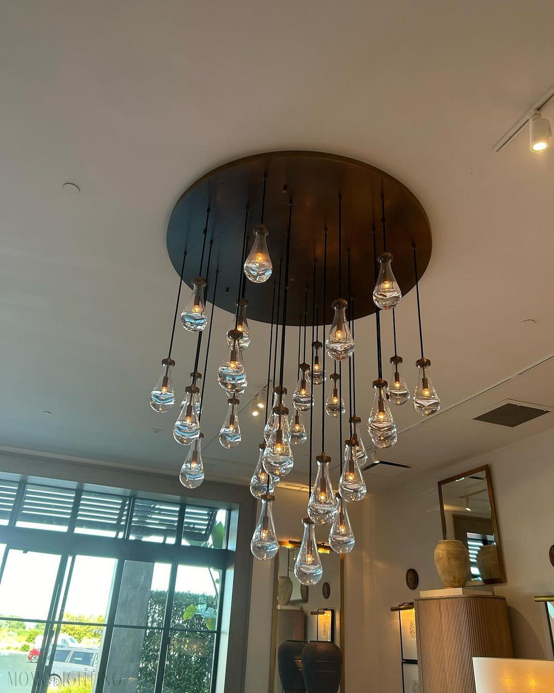 Modern Floating Raindrop Chandelier for Living Room/Staircase/Foyer-Momo Lighting