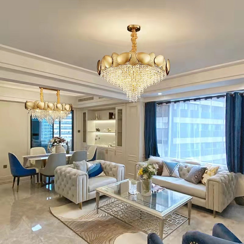 Modern Italian Style Crystal Tassel Chandelier-Momo Lighting