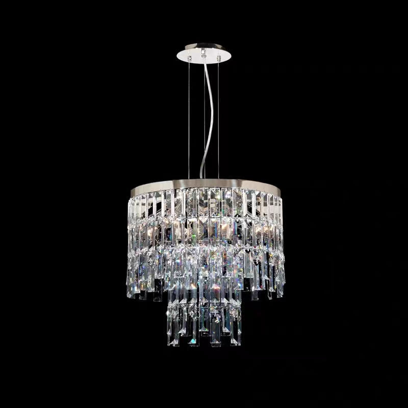 Modern Light Luxury Trendy Layers Crystal Pendant Chandelier for Living Room/Bedroom-Momo Lighting