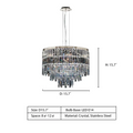 Modern Light Luxury Trendy Layers Crystal Pendant Chandelier for Living Room/Bedroom-Momo Lighting