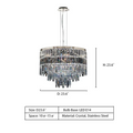 Modern Light Luxury Trendy Layers Crystal Pendant Chandelier for Living Room/Bedroom-Momo Lighting