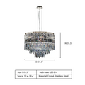 Modern Light Luxury Trendy Layers Crystal Pendant Chandelier for Living Room/Bedroom-Momo Lighting