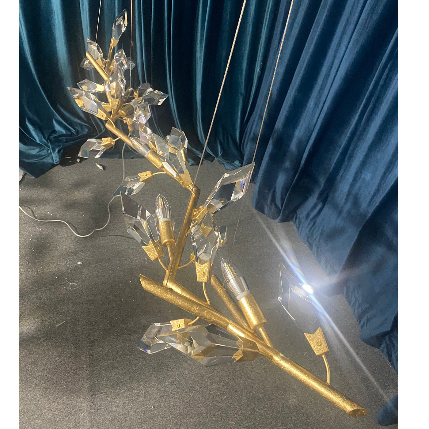 Modern Luxury Forests 72" Linear Crystal Chandelier-Momo Lighting