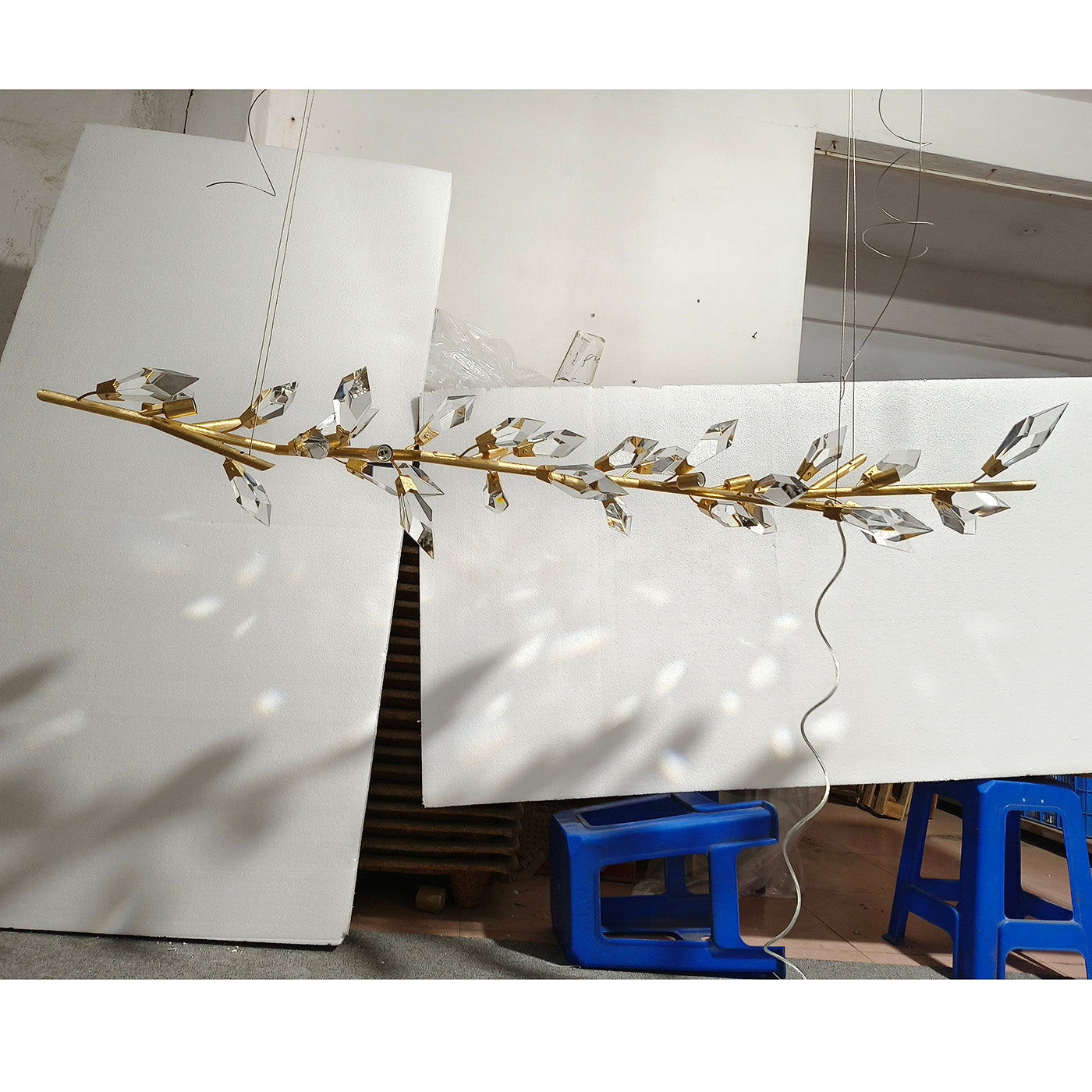 Modern Luxury Forests 72" Linear Crystal Chandelier-Momo Lighting