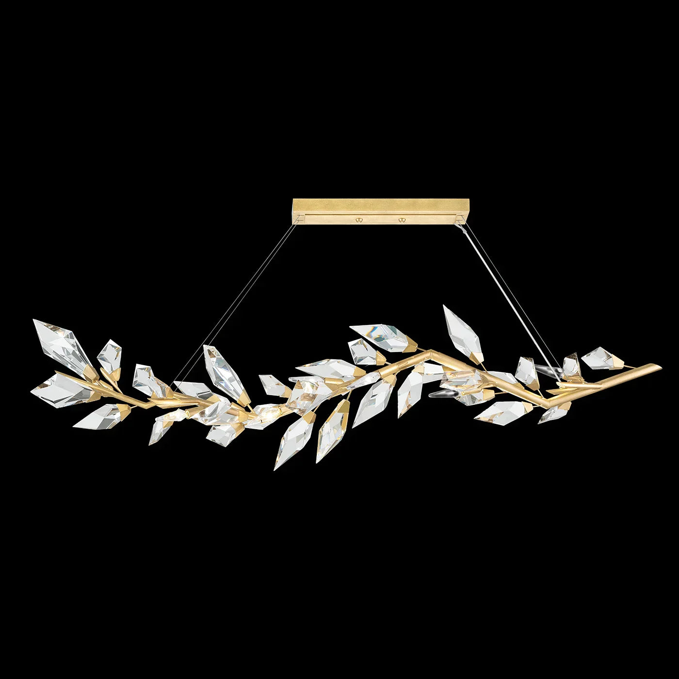 Modern Luxury Forests 72" Linear Crystal Chandelier-Momo Lighting