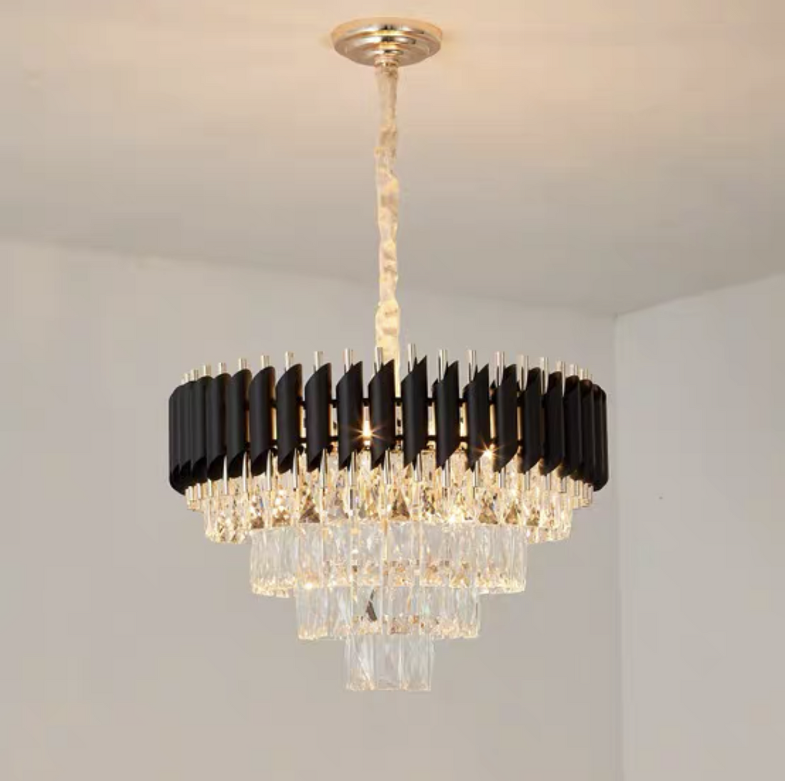 Modern Luxury Multi-Tier Oval/Round Crystal Tiered Chandelier-Momo Lighting