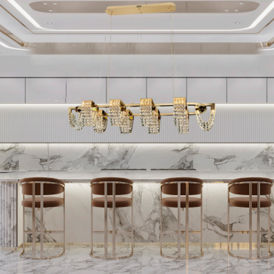 Modern Luxury Newly Crystal Chandelier in Champagne Gold-Momo Lighting