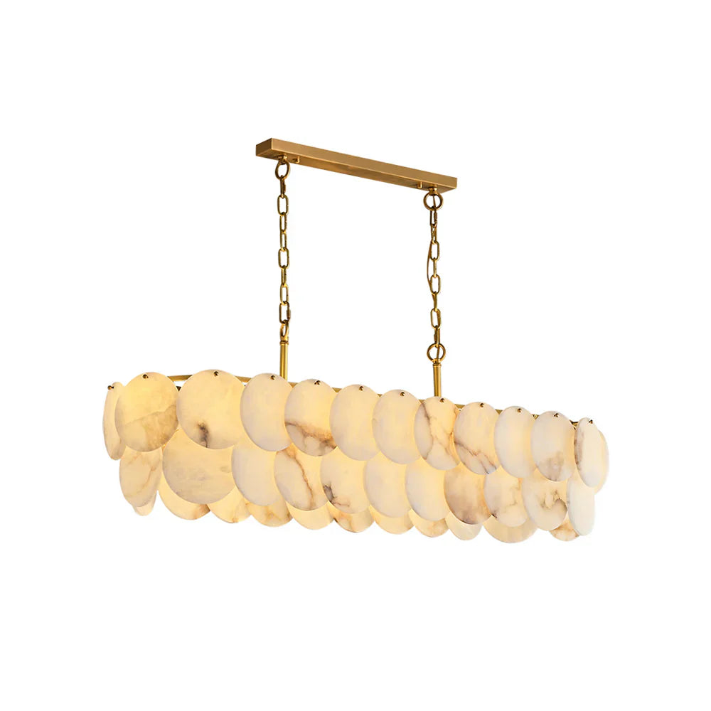 Modern Luxury Round Alabaster Chandelier-Momo Lighting