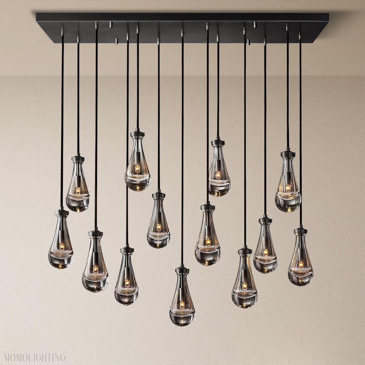 Modern Raindrop Chandelier Rectangle-Momo Lighting