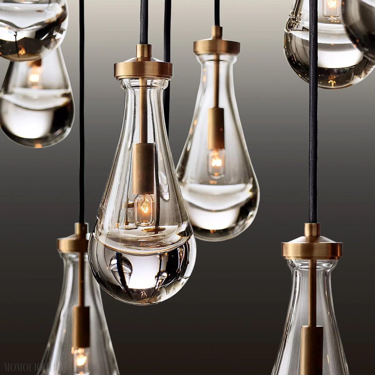 Modern Raindrop Chandelier Rectangle-Momo Lighting