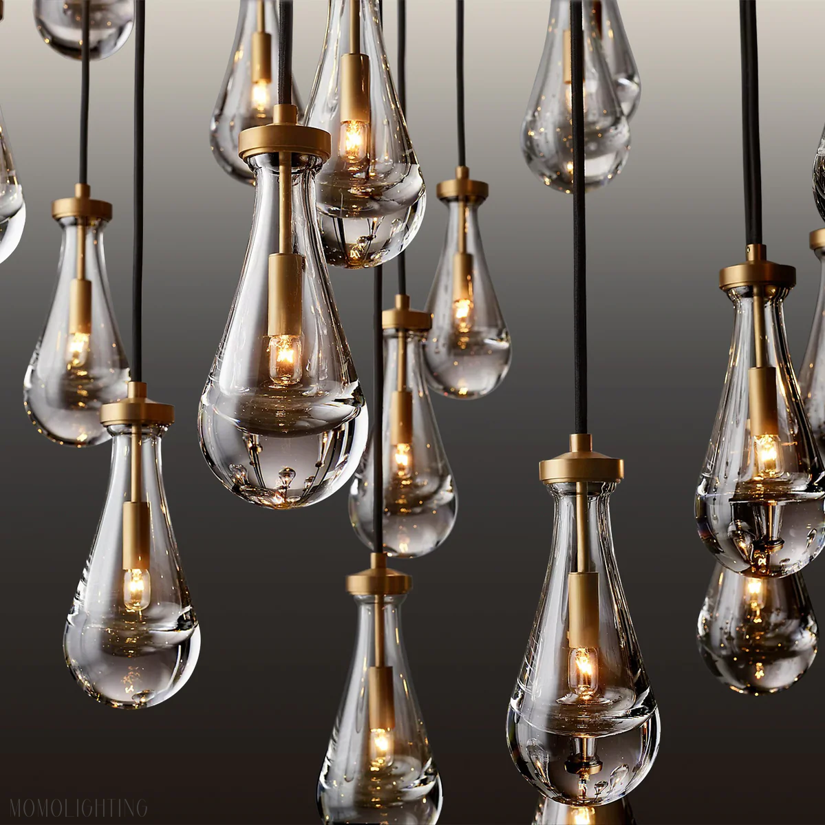 Modern Raindrop Chandelier Rectangle-Momo Lighting