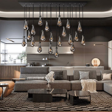 Modern Raindrop Chandelier Rectangle-Momo Lighting