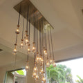 Modern Raindrop Crystal Chandelier with Rectangular Canopy-Momo Lighting