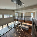 Modern Raindrop Crystal Chandelier with Rectangular Canopy-Momo Lighting