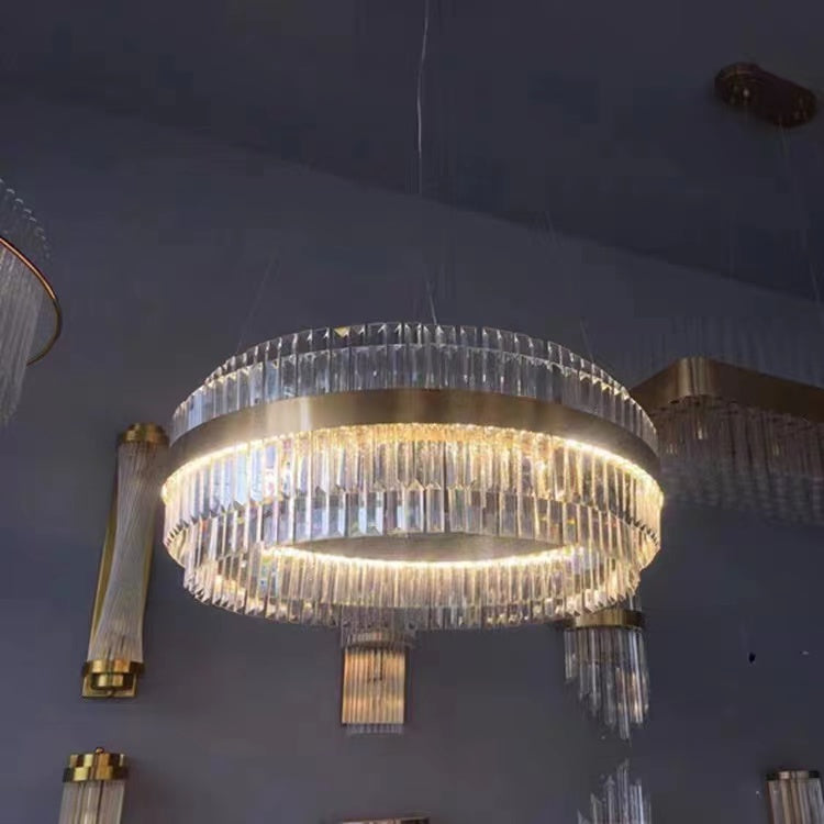 Modern Round Crystal Chandelier For Living Room/Bedroom-Momo Lighting