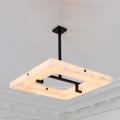 Modern Square Alabaster Chandelier-Momo Lighting