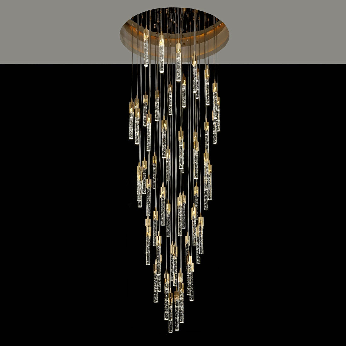 Modern Stair Light Foyer Staircase Hall Ceiling Lamps Spiral Stair Chandelier Crystal Droplight Luxury Hall Decoration Lights-Momo Lighting