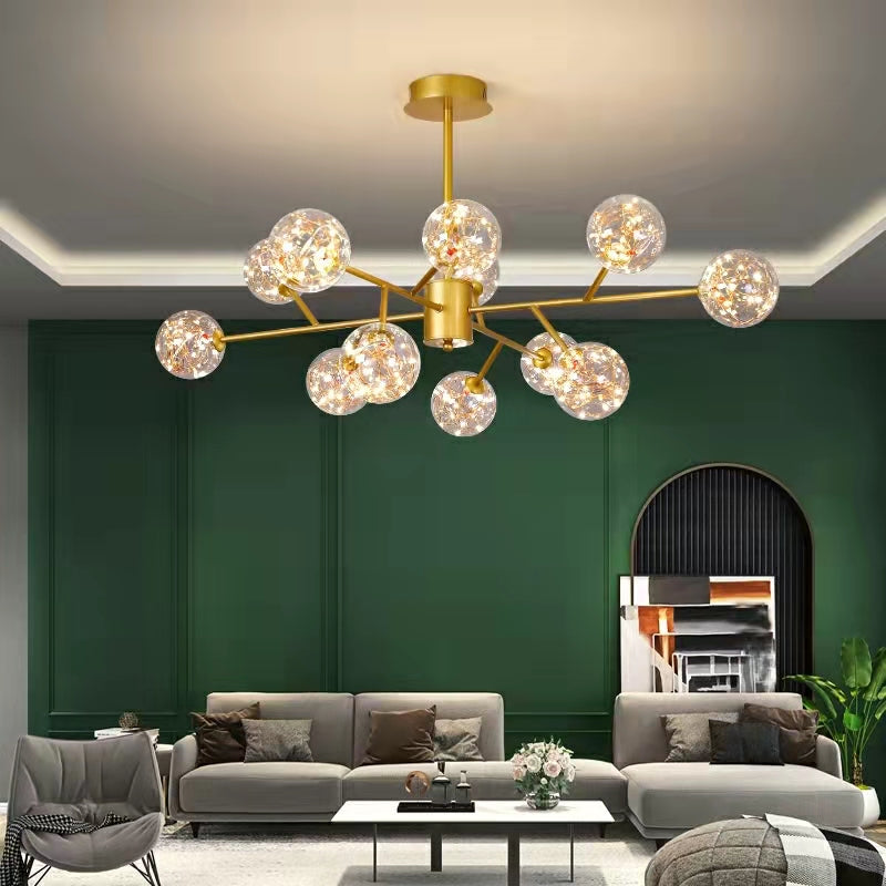 Modern Starlight Chandelier for Living Room Magic Beans Ceiling Light Molecular Dining Room Lamp-Momo Lighting