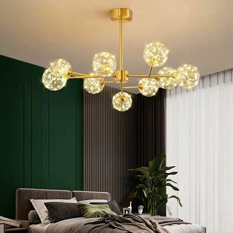 Modern Starlight Chandelier for Living Room Magic Beans Ceiling Light Molecular Dining Room Lamp-Momo Lighting