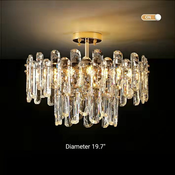Modern Style Two Layers Crystal Chandelier For Living Room / Round Dining Table-Momo Lighting