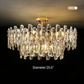 Modern Style Two Layers Crystal Chandelier For Living Room / Round Dining Table-Momo Lighting