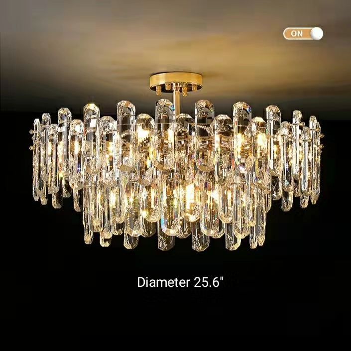 Modern Style Two Layers Crystal Chandelier For Living Room / Round Dining Table-Momo Lighting