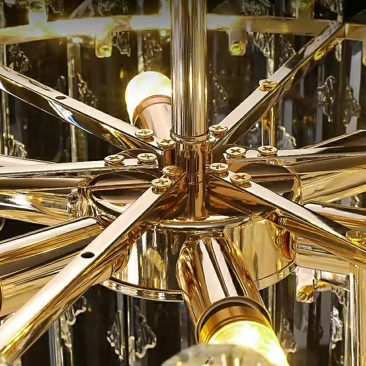 Modern Style Two Layers Crystal Chandelier For Living Room / Round Dining Table-Momo Lighting