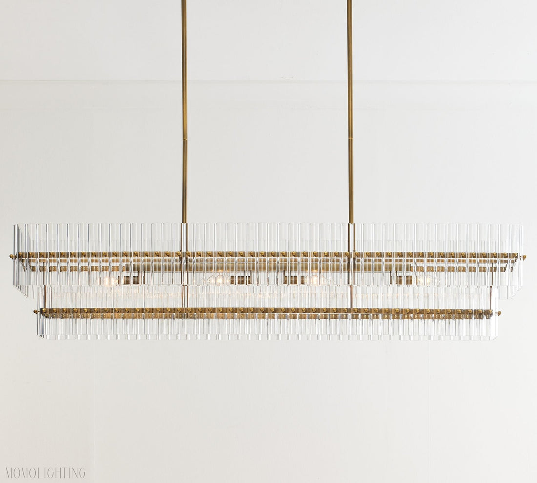 Molly Crystal Linear Chandelier-Momo Lighting