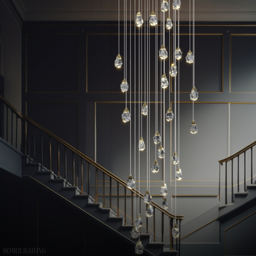 Molly Faceted Crystal Prisms Chandelier-Momo Lighting