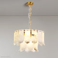 Momo Lighting Luxury Alabaster Round Chandelier For Bedroom-Momo Lighting
