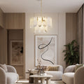 Momo Lighting Luxury Alabaster Round Chandelier For Bedroom-Momo Lighting