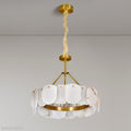 Momo Lighting Modern Alabaster Round Chandelier For Living Room-Momo Lighting