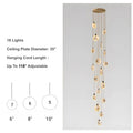 Moonshade Natural Marble Pendant Light with Adjustable Height