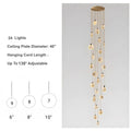 Moonshade Natural Marble Pendant Light with Adjustable Height