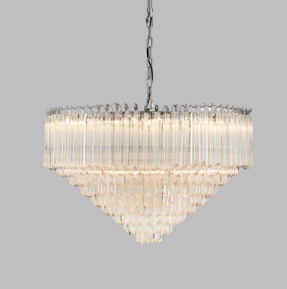 Multi-Tier Modern Light Luxury Crystal Rods Pendant Chandelier for Living Room/Bedroom/Foyer/Entrys-Momo Lighting