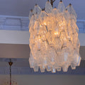 Murano Poliedri Clear Glass Chandelier-Momo Lighting