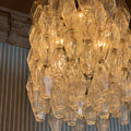 Murano Poliedri Clear Glass Chandelier-Momo Lighting
