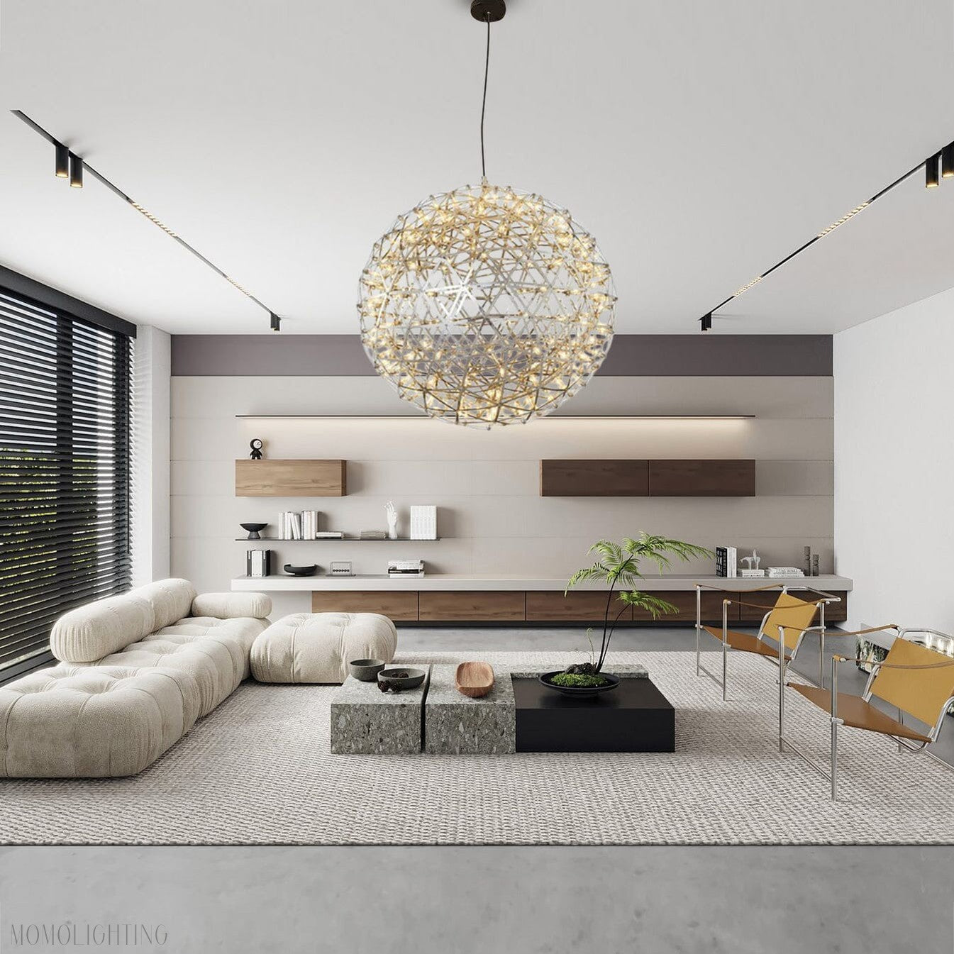 NYRA Firework Round Chandelier-Momo Lighting